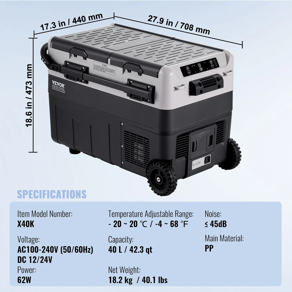 SucceBuy Portable Car Refrigerator Dual Zone Compressor Freezer