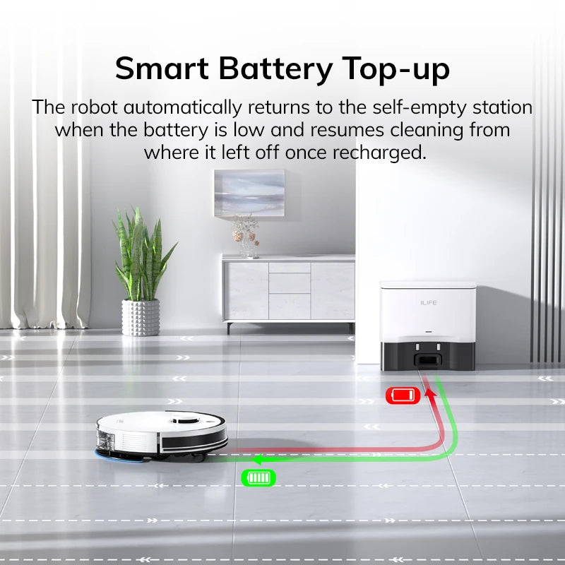 ILIFE A30 Pro Robot Vacuum and Mop With Self Emptying