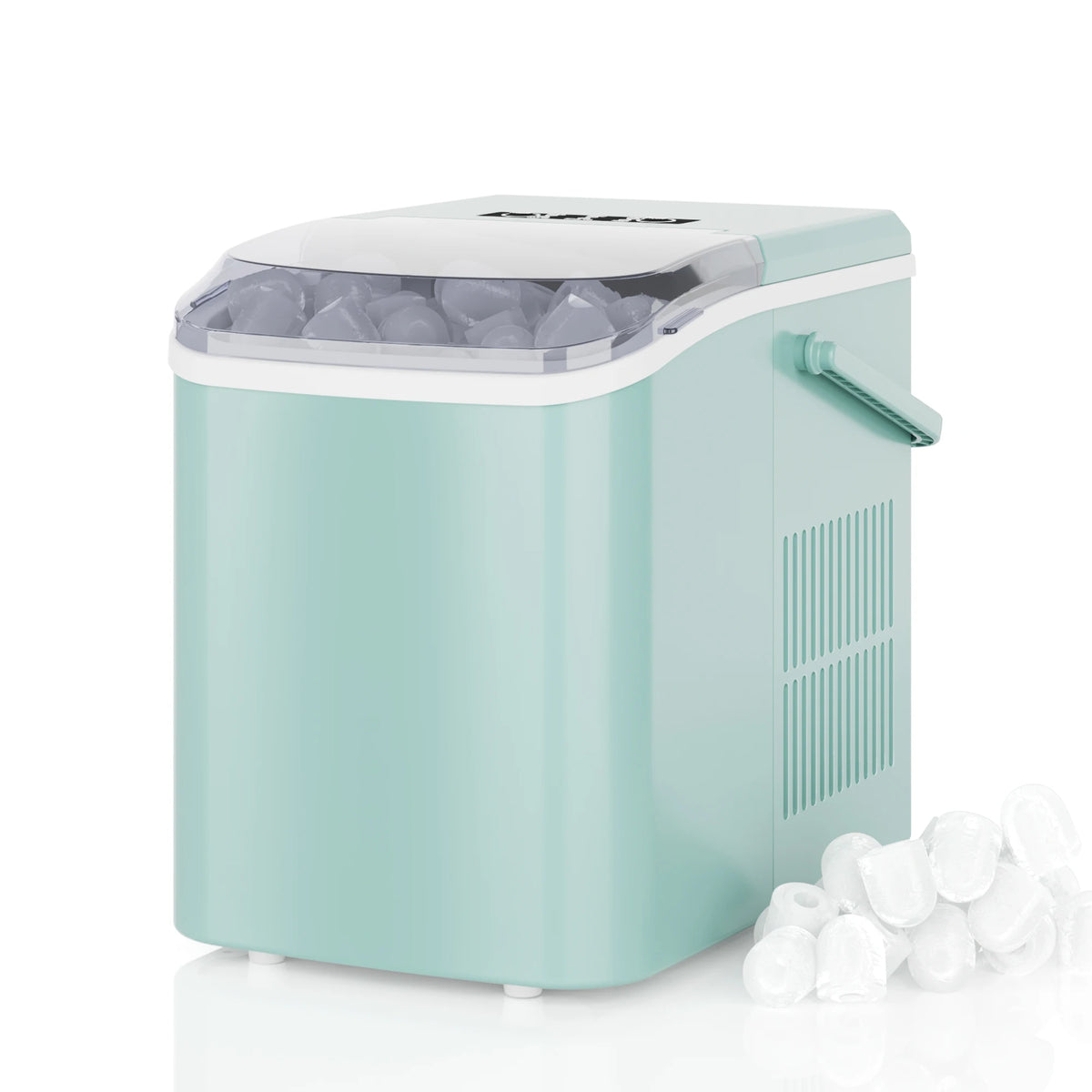Portable Countertop Bullet Ice Maker With Handle And Self Cleaning Function