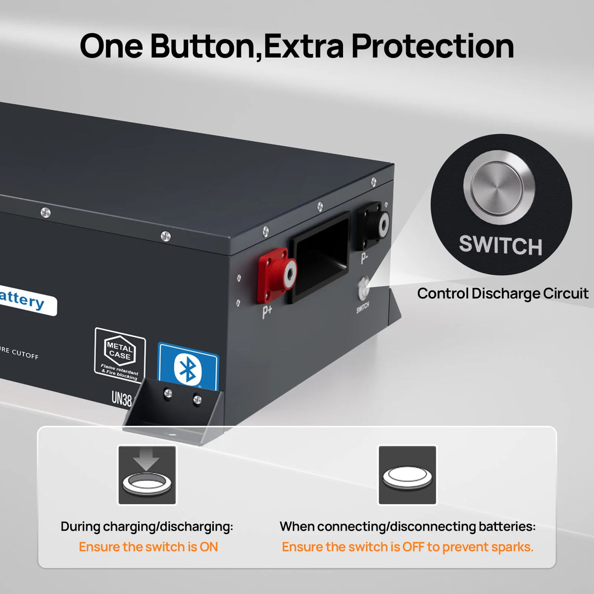 ECO-WORTHY LiFePO4 Lithium Battery With Bluetooth Low Temperature Protection