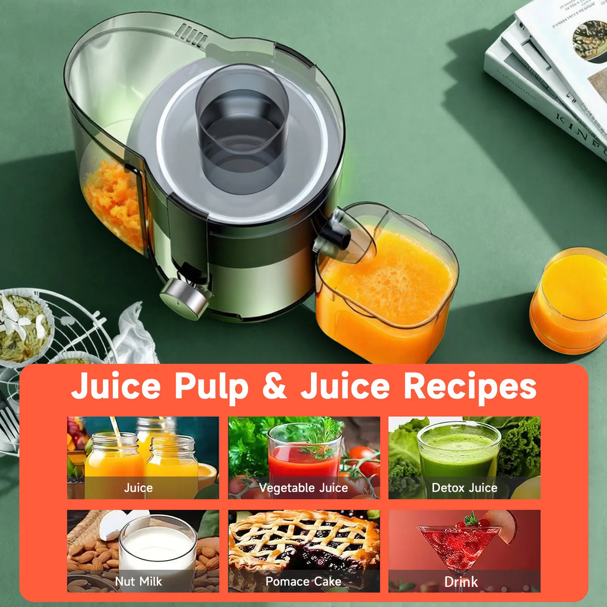 Automatic Fruit And Vegetable Juicer With Stainless Steel Blade