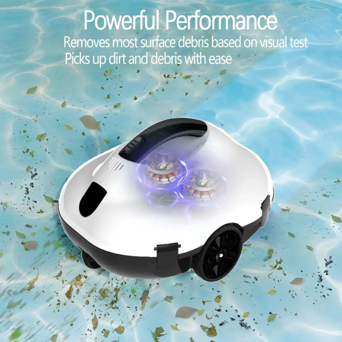Blossom PC2332 Cordless Robotic Pool Cleaner 120Min Runtime 80㎡ Working Area Self-Parking For Inground Pools