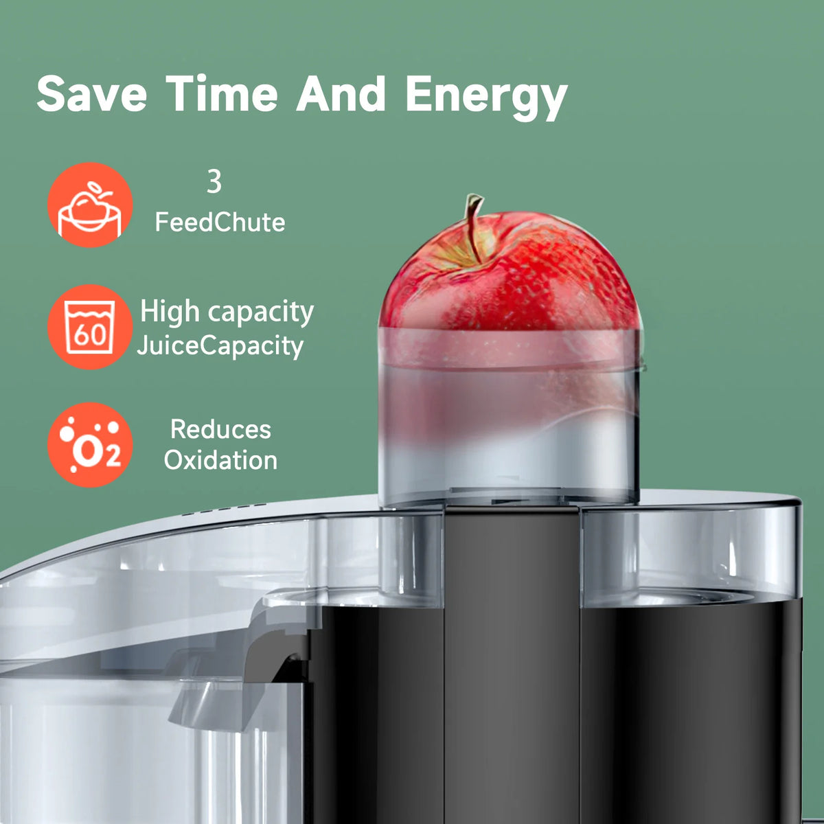 Automatic Fruit And Vegetable Juicer With Stainless Steel Blade