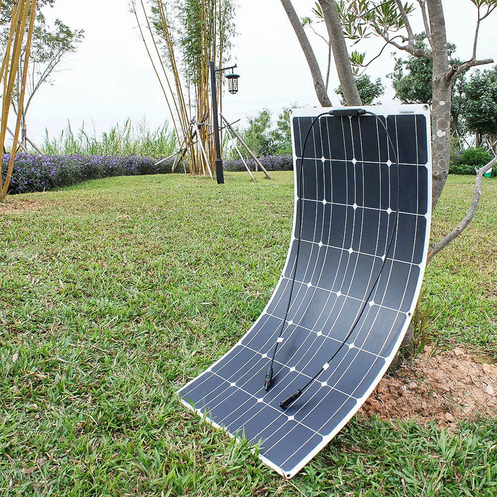 Asunerge Flexible Monocrystalline Solar Panel For 12 Volt System