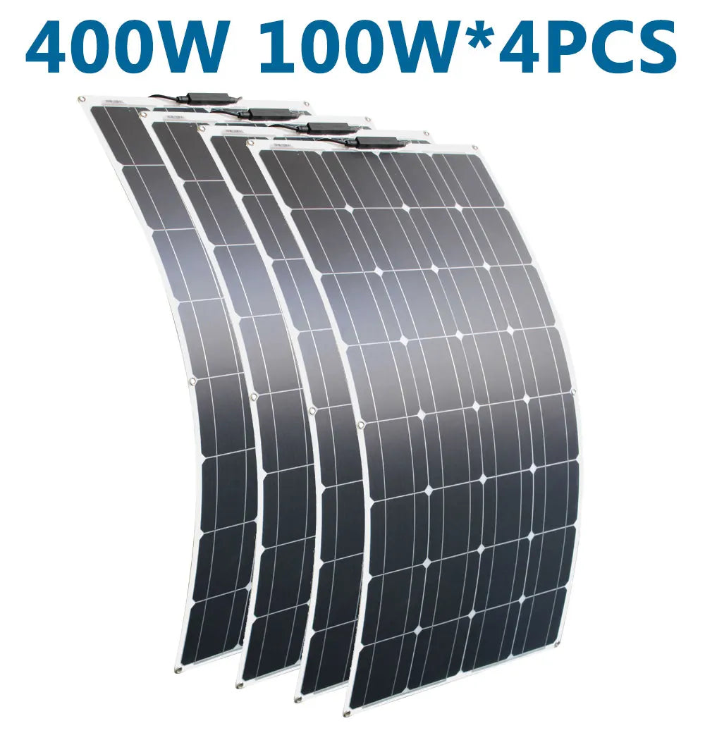 DGSUNLIGHT 100w 200w 12v Portable Solar Panel Flexible 18V 800W Plate Cells Monocrystalline Silicon