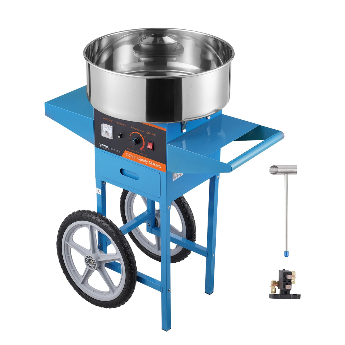 SucceBuy Commercial Electric Cotton Candy Machine With Stainless Steel Bowl