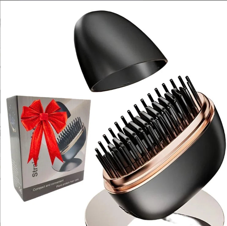 Zimir Rechargeable Hair Straightener Brush With Anti Scalding Design