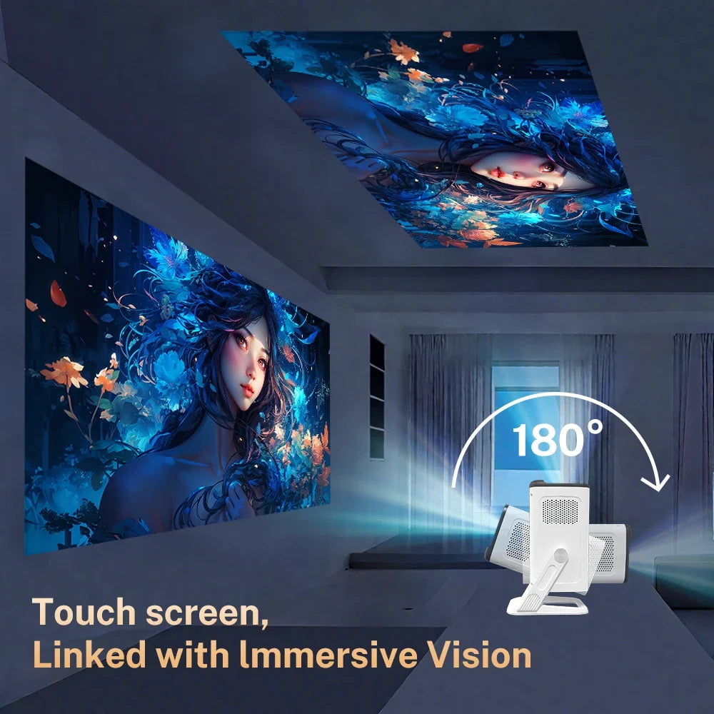 LynCast Portable 1080P Projector With 4K Decoding And WiFi 6