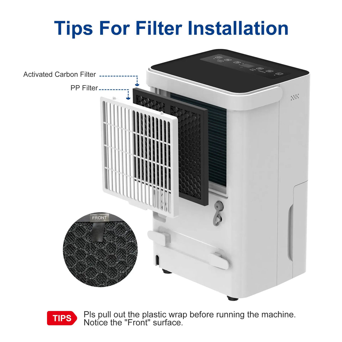 Shinco Home Dehumidifier With Drainage And Humidity Control