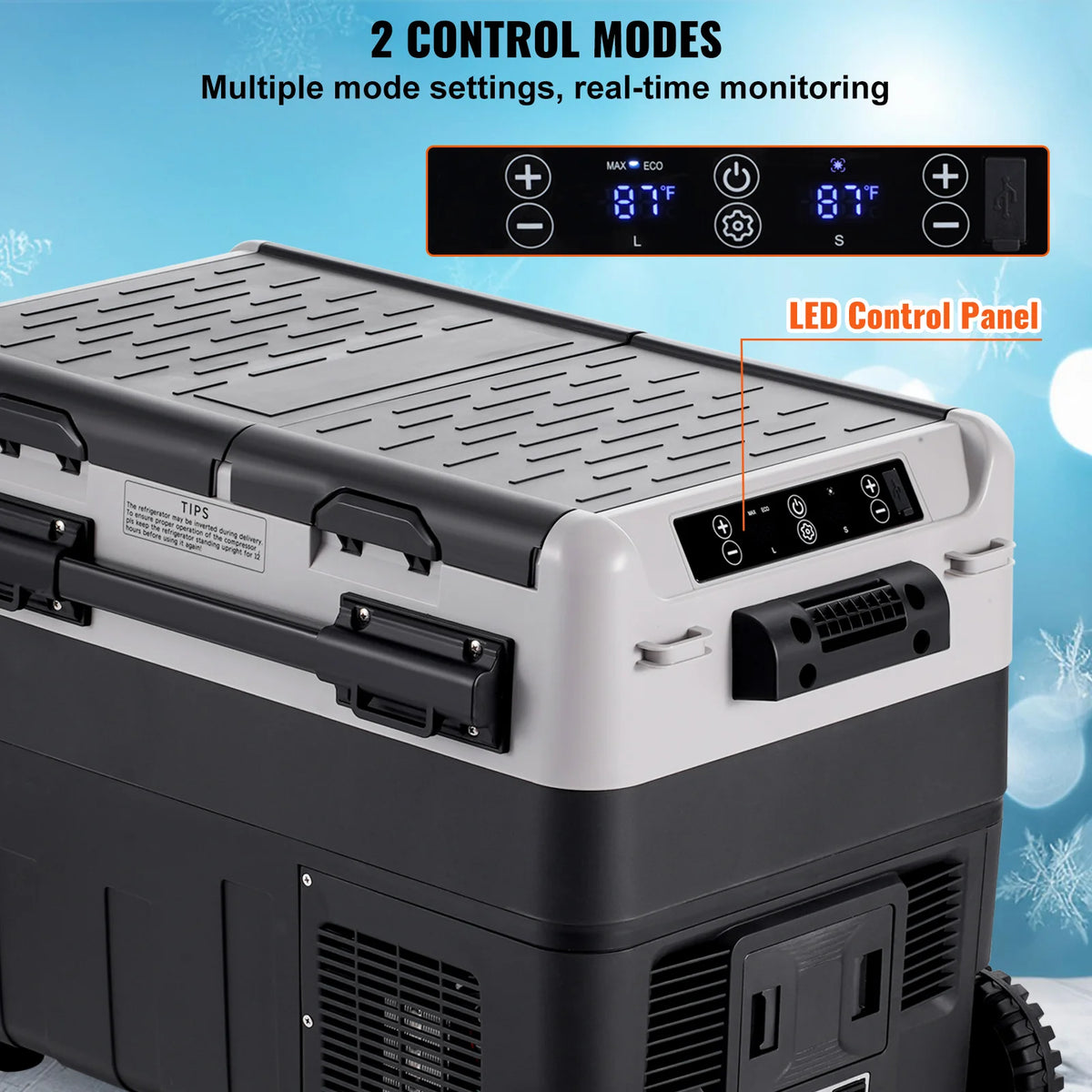 SucceBuy Portable Car Refrigerator Dual Zone Compressor Freezer