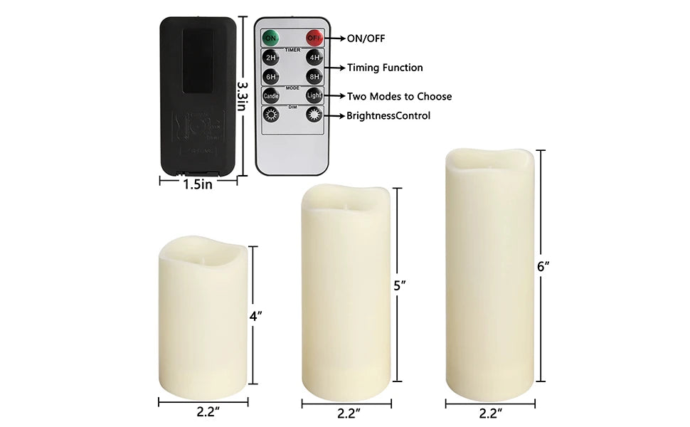 Waterproof Flameless LED Candle Lights For Parties And Gatherings