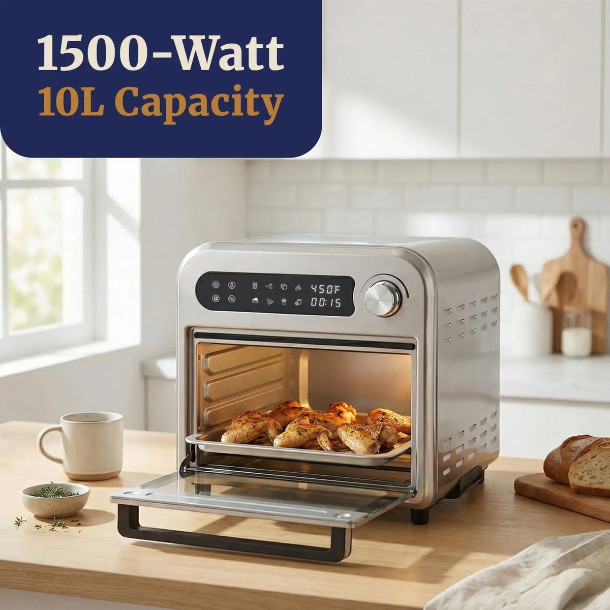Programmable Air Fryer Convection Oven With Multiple Cooking Functions