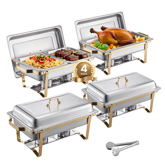 SucceBuy Stainless Steel Chafing Dish Buffet Catering Server Set