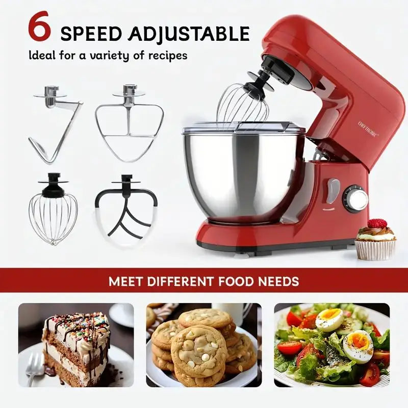 Cheftronic Tilt Head Electric Stand Mixer With Dough Hook