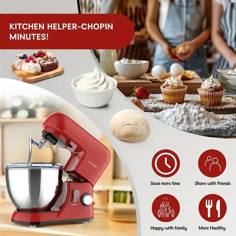 Cheftronic Tilt Head Electric Stand Mixer With Dough Hook