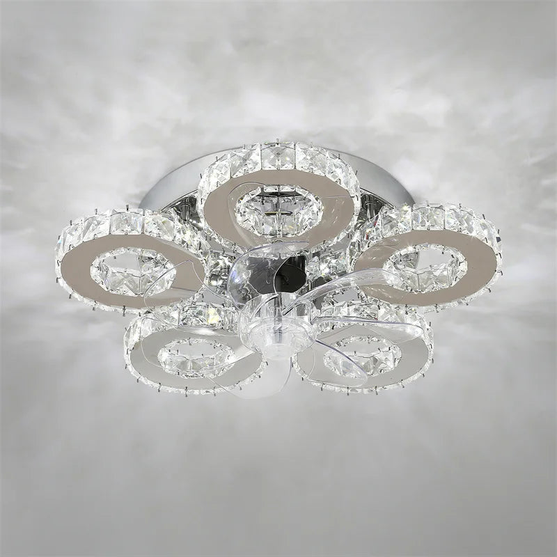 GreeLustr Crystal LED Ring Chandelier Modern Ceiling Light