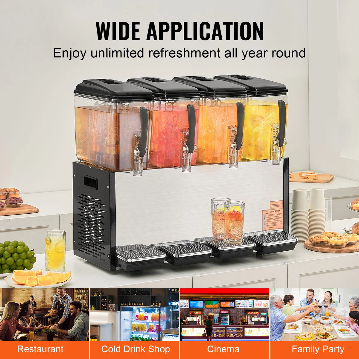 SucceBuy Commercial Beverage Dispenser For Iced Tea And Juice Machine