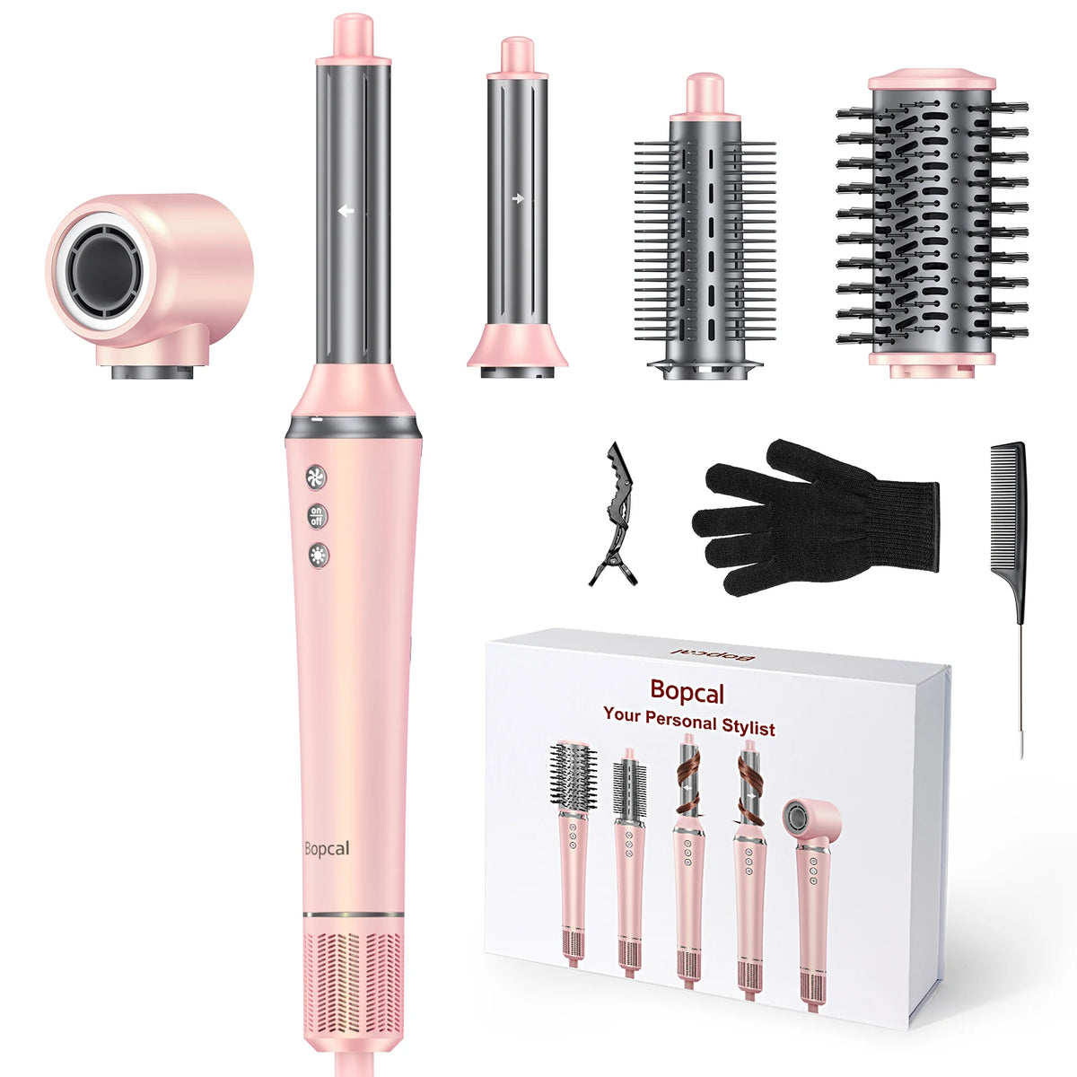 BOPCAL Hair Dryer Hot Air Brush With Anion Styling Function