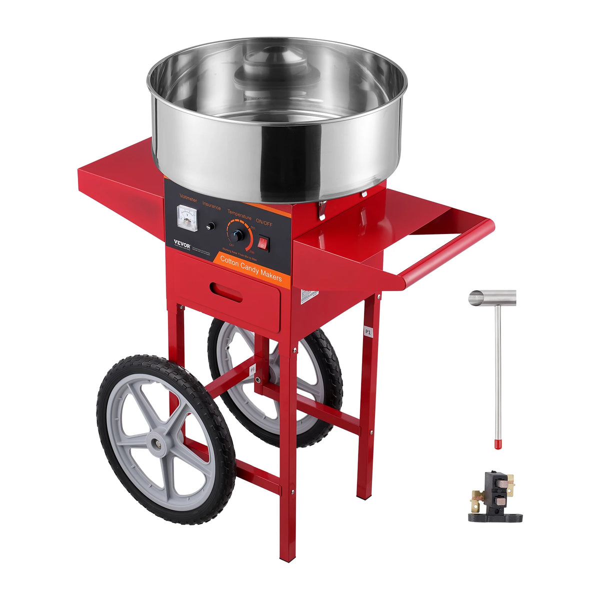 SucceBuy Commercial Electric Cotton Candy Machine With Stainless Steel Bowl