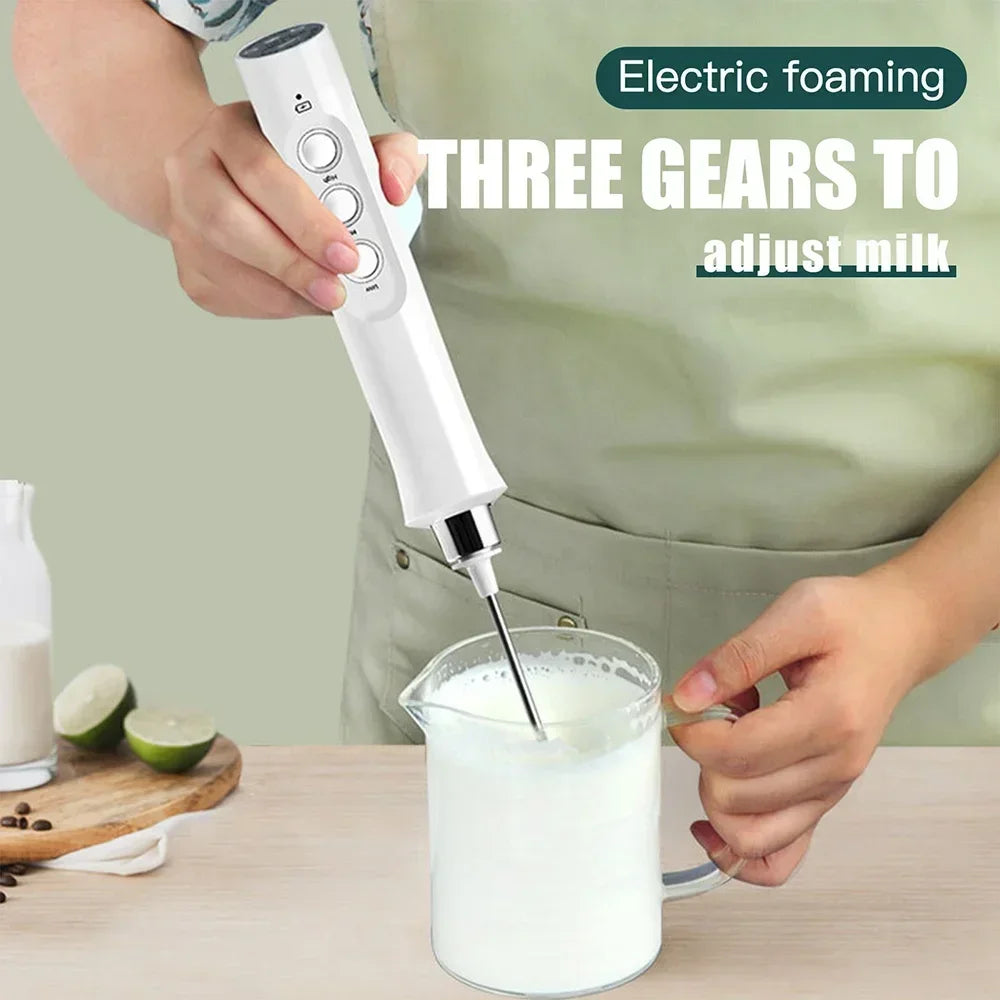 Stonego Rechargeable Milk Frother With Stainless Steel Whisks