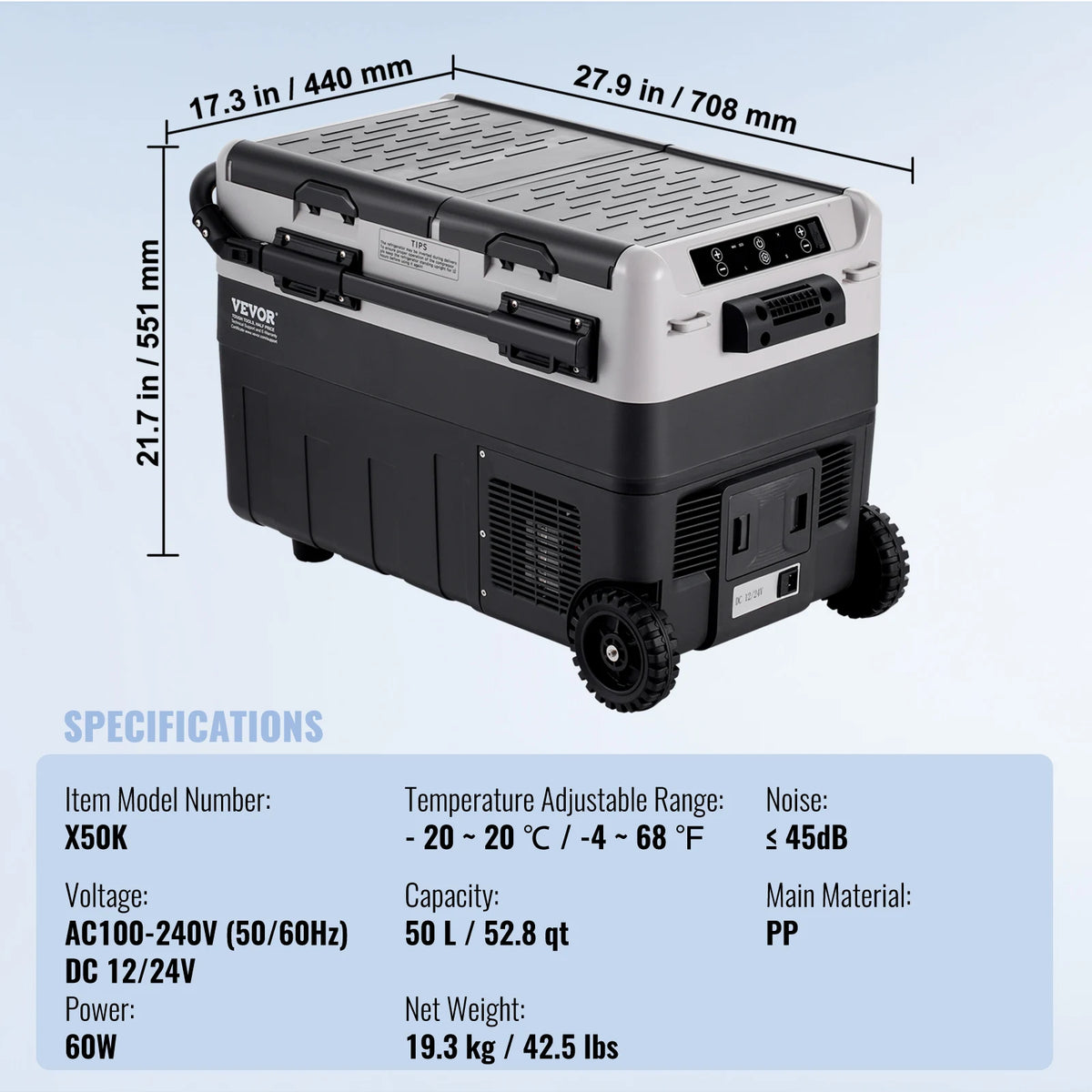SucceBuy Portable Car Refrigerator Dual Zone Compressor Freezer