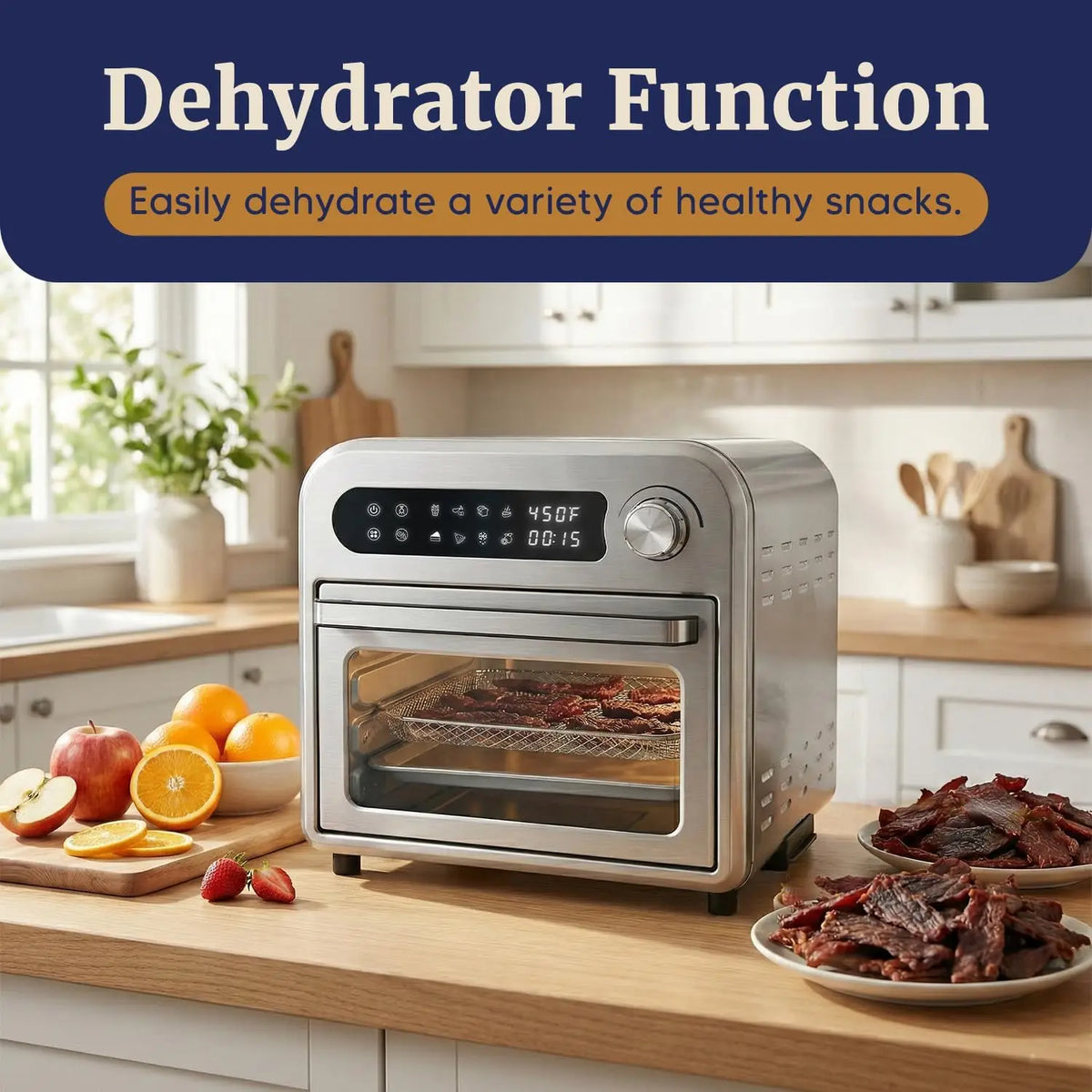 Programmable Air Fryer Convection Oven With Multiple Cooking Functions