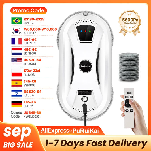 PuRuikai Automatic Window Cleaning Robot With Remote Control