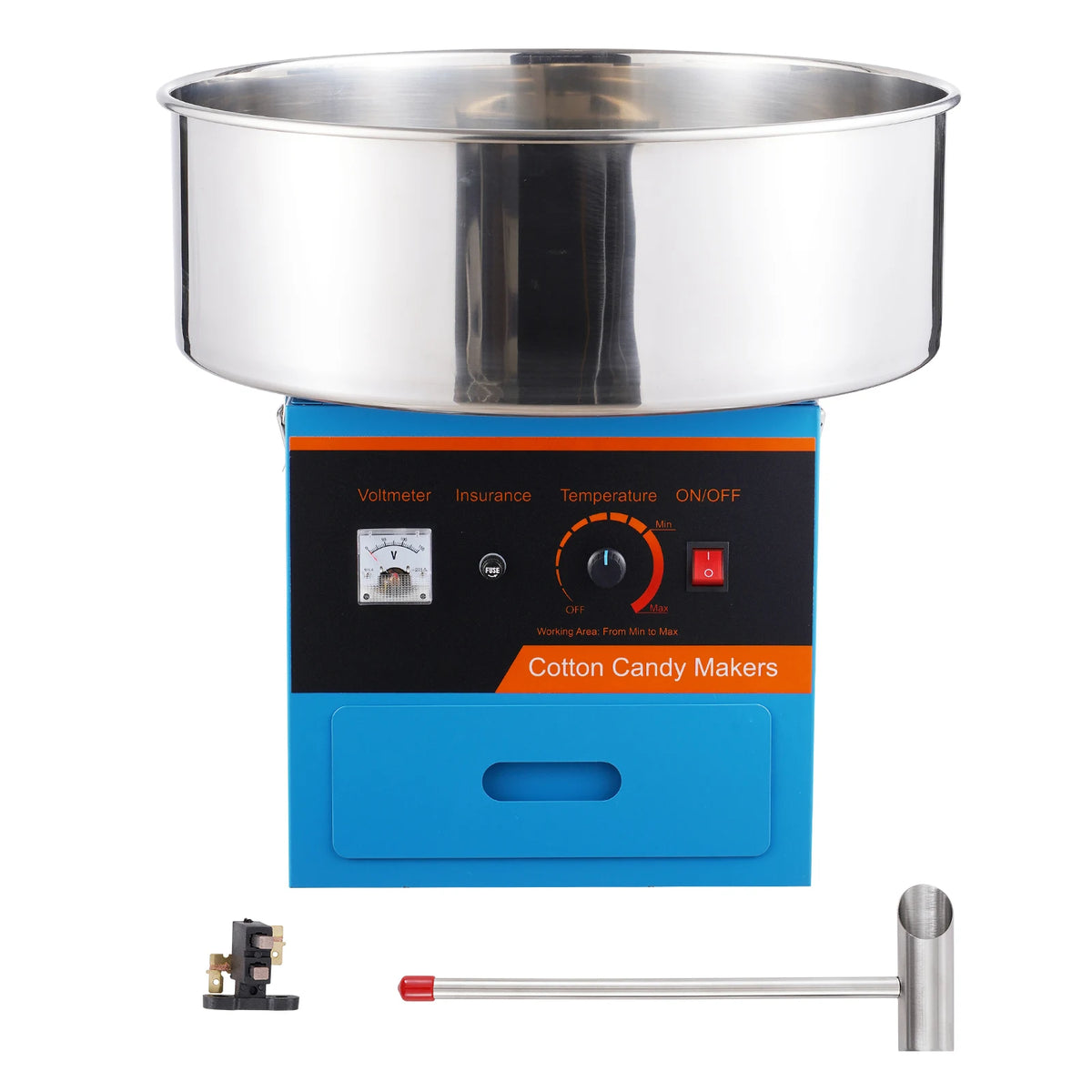 SucceBuy Commercial Electric Cotton Candy Machine With Stainless Steel Bowl