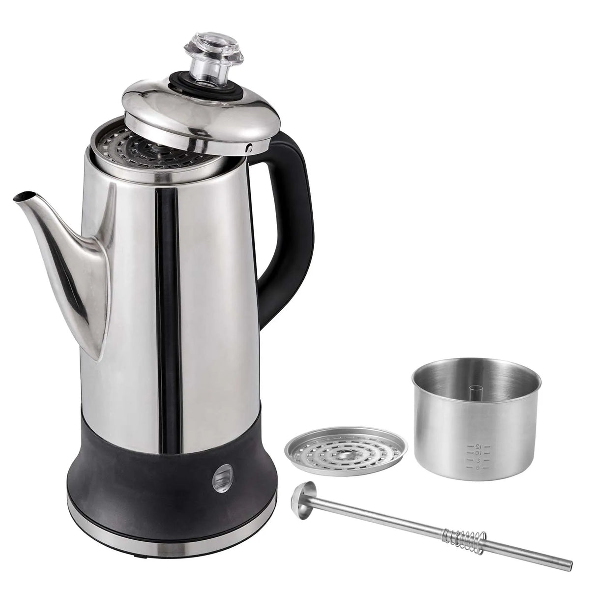 SucceBuy Stainless Steel Electric Coffee Percolator With Keep Warm
