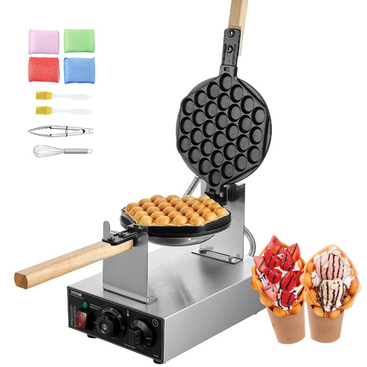 SucceBuy Commercial Bubble Waffle Maker With Temperature Control