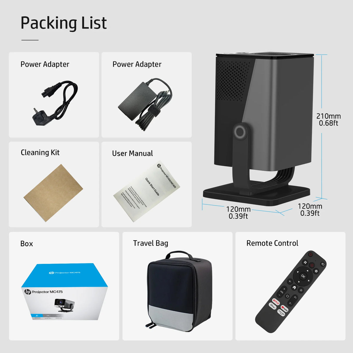 HP MC475 Full HD Home Theater Projector With Speaker