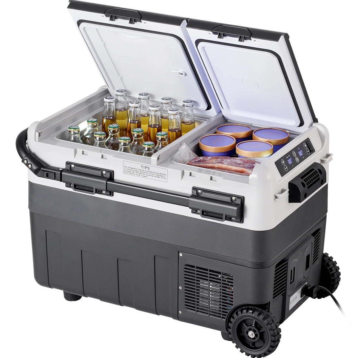 SucceBuy Portable Car Refrigerator Dual Zone Compressor Freezer