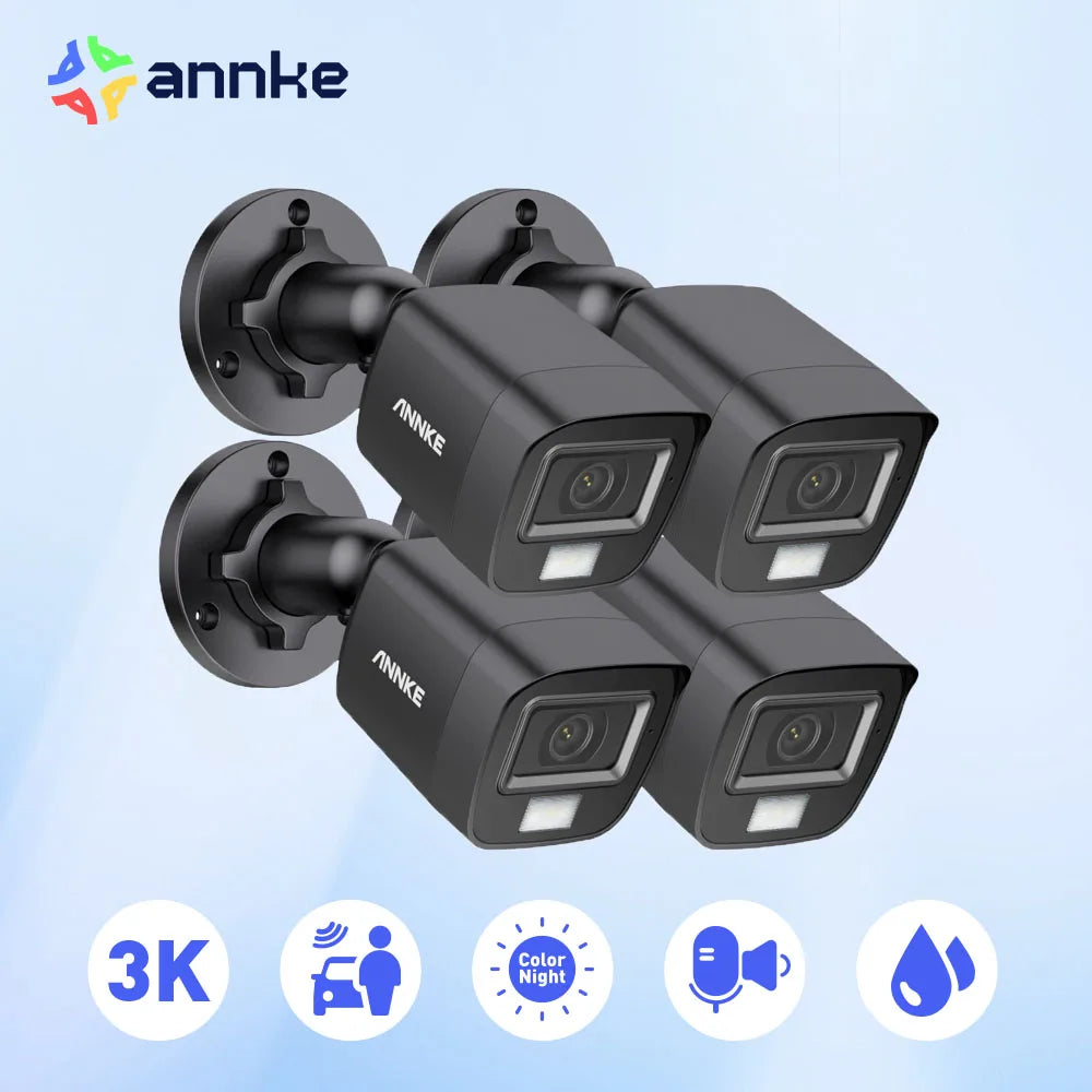 ANNKE 3K Dual Light Audio Bullet Security Camera With Microphone