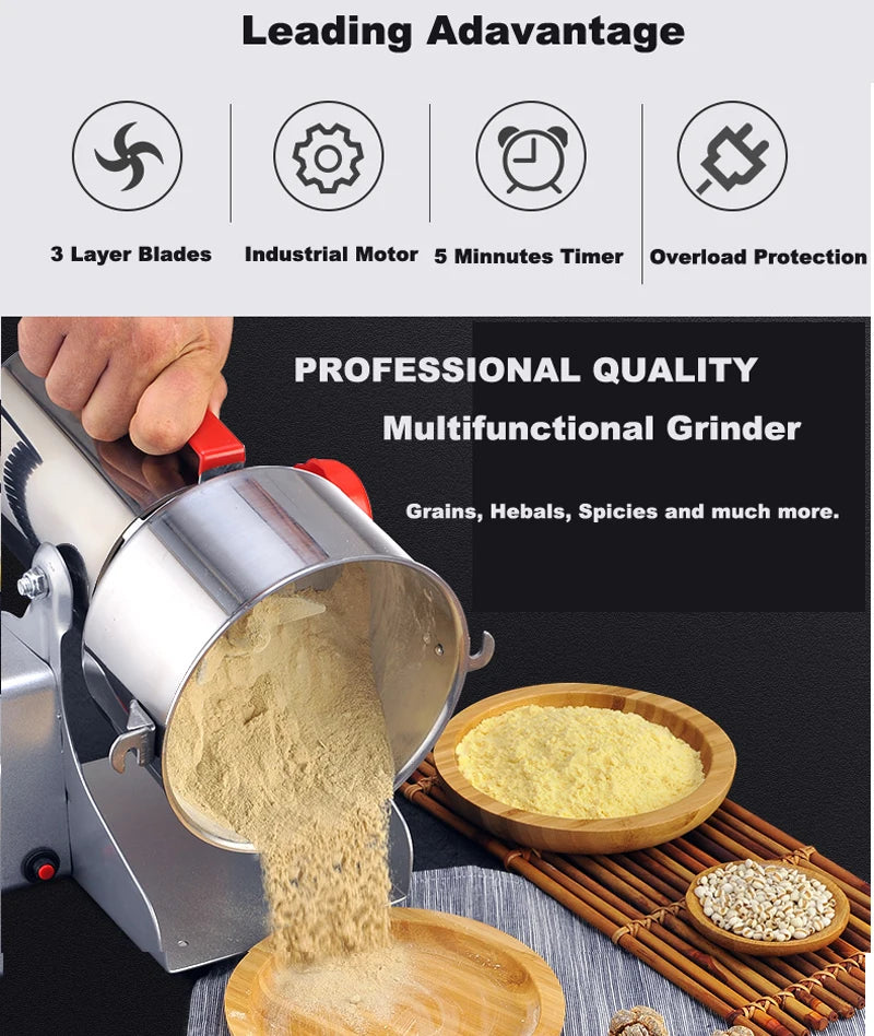 Biolomix Electric Grain And Spice Grinder For Coffee And Herbs