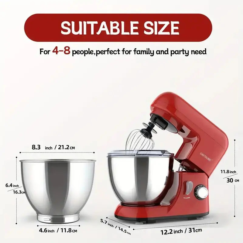 Cheftronic Tilt Head Electric Stand Mixer With Dough Hook
