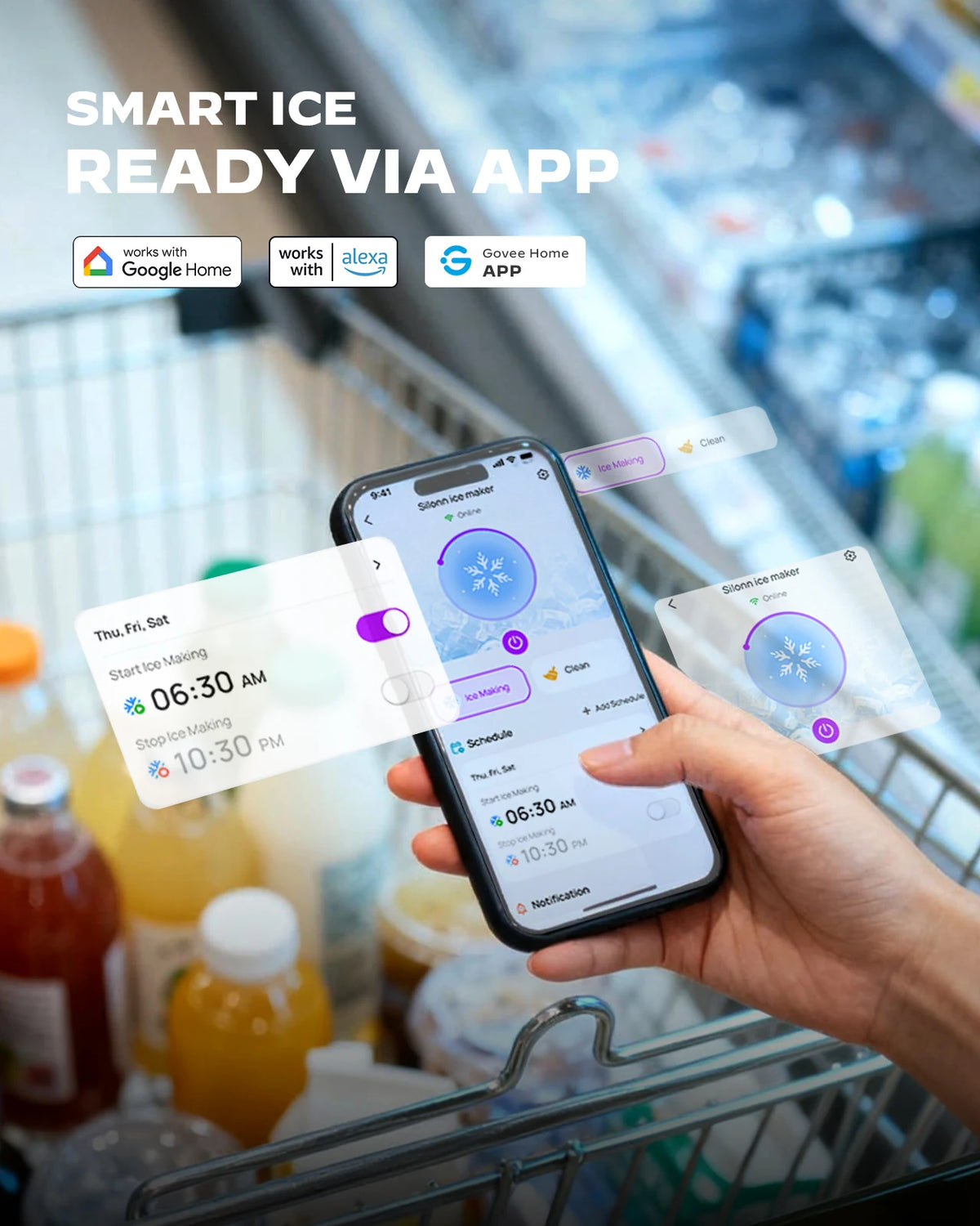 PHILERGO Nugget Ice Maker With App And Voice Control