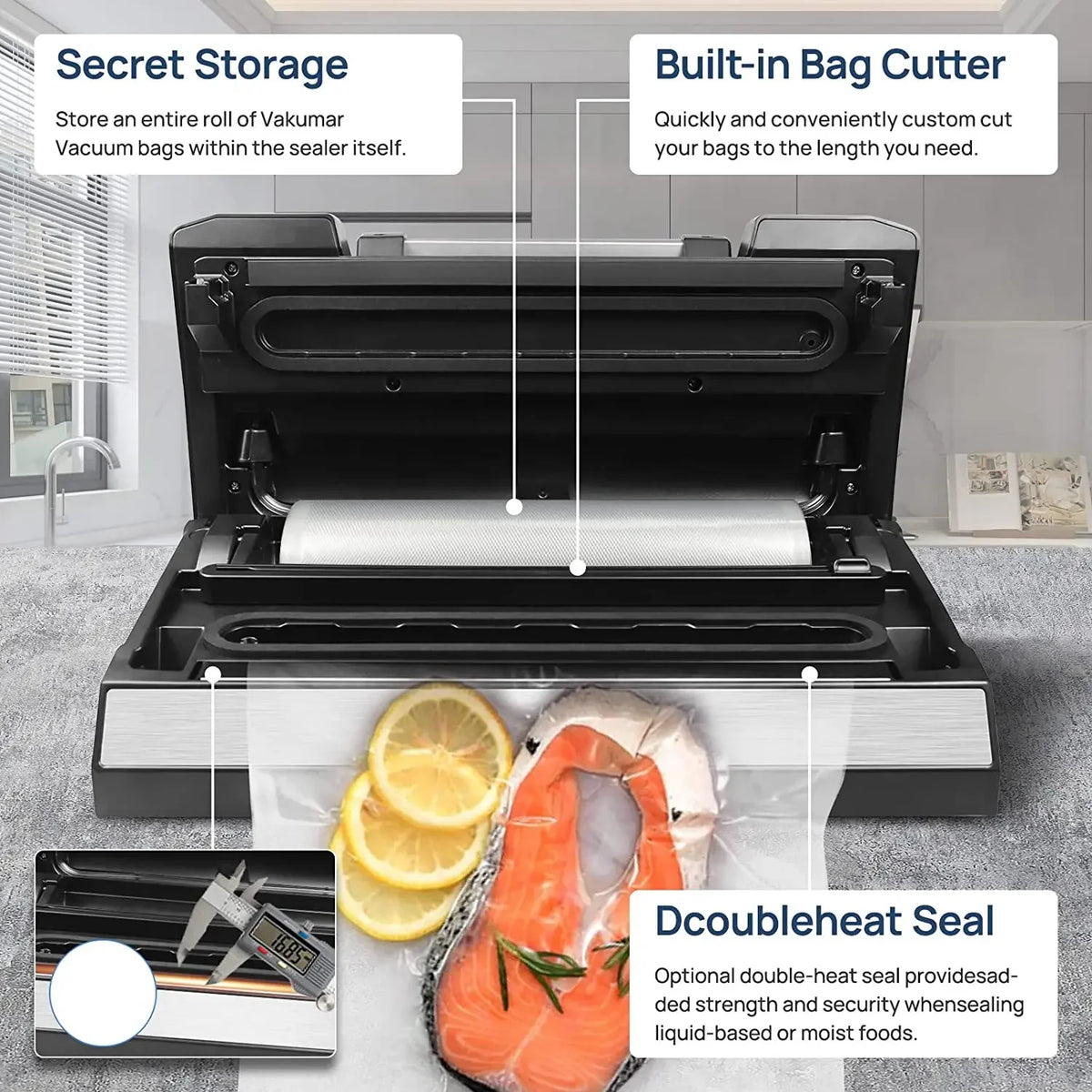 Vakumar Automatic Commercial Food Vacuum Sealer Packaging Machine