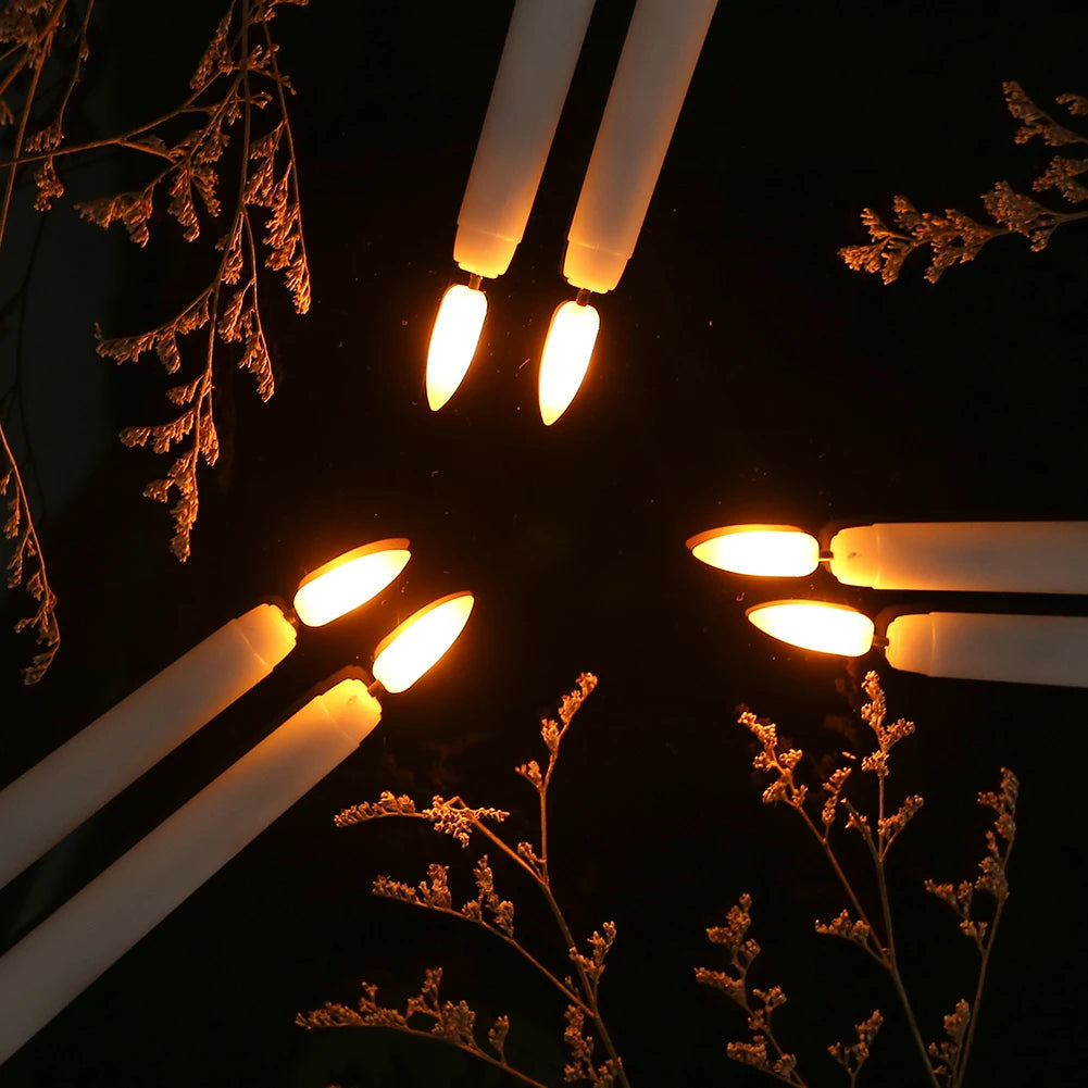 6/12Pack LED Flameless Ivory Taper Candles Flickering with Remote 3D Wick Battery Operated Christmas Window Candle Wedding Decor