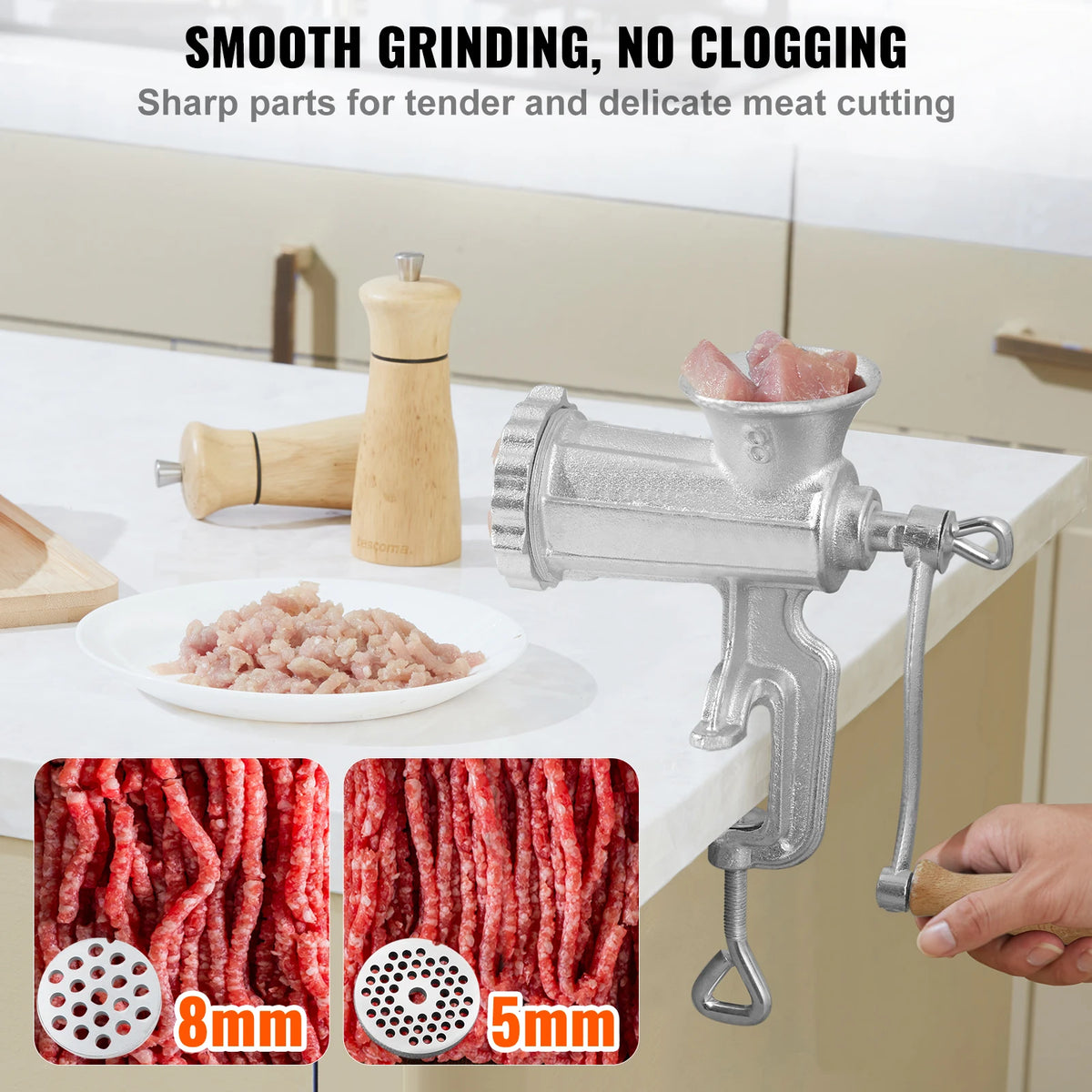 SucceBuy Manual Cast Iron Meat Grinder And Sausage Maker
