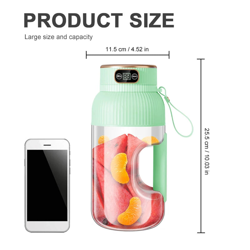 Portable Electric Juicer Blender With Automatic Pulp Ejection