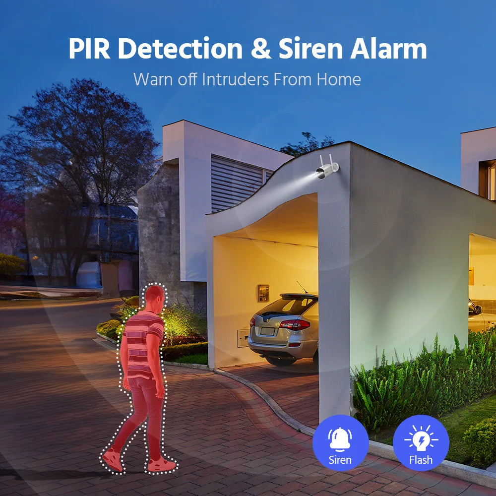 ANNKE Security Camera Outdoor Wireless 4MP Solar Powered WiFi PIR Motion Detection Humanoid Alert Camera for Home Security Two-Way Audio Camera
