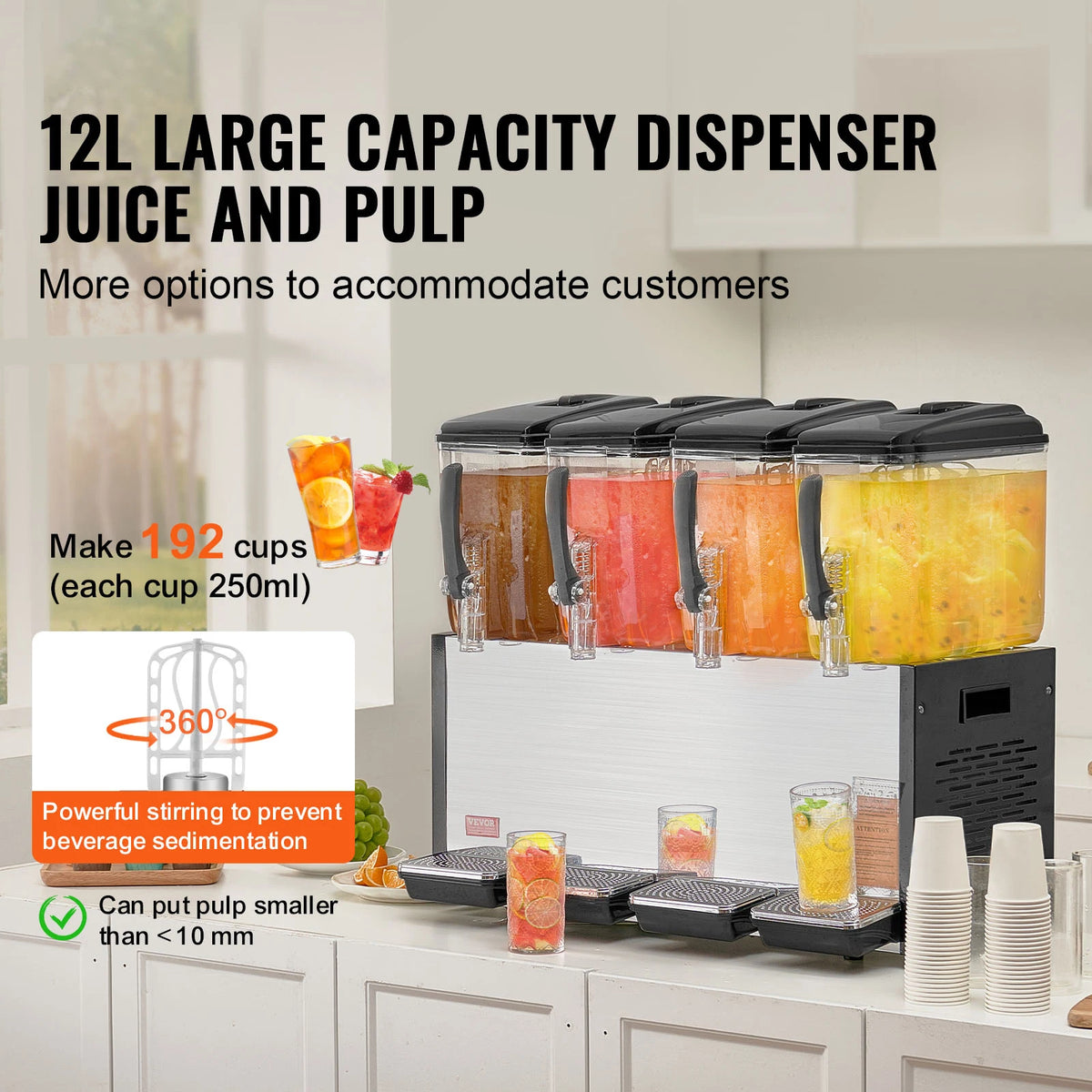 SucceBuy Commercial Beverage Dispenser For Iced Tea And Juice Machine
