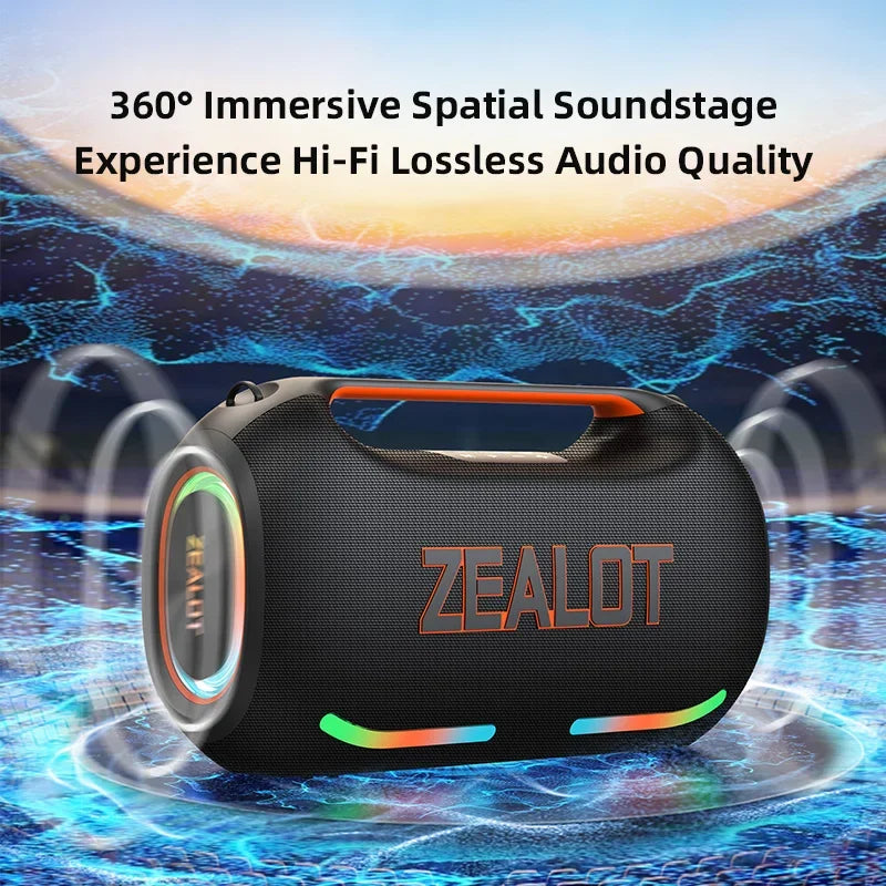 ZEALOT 300W Portable Bluetooth Speaker TWS Subwoofer Waterproof Design