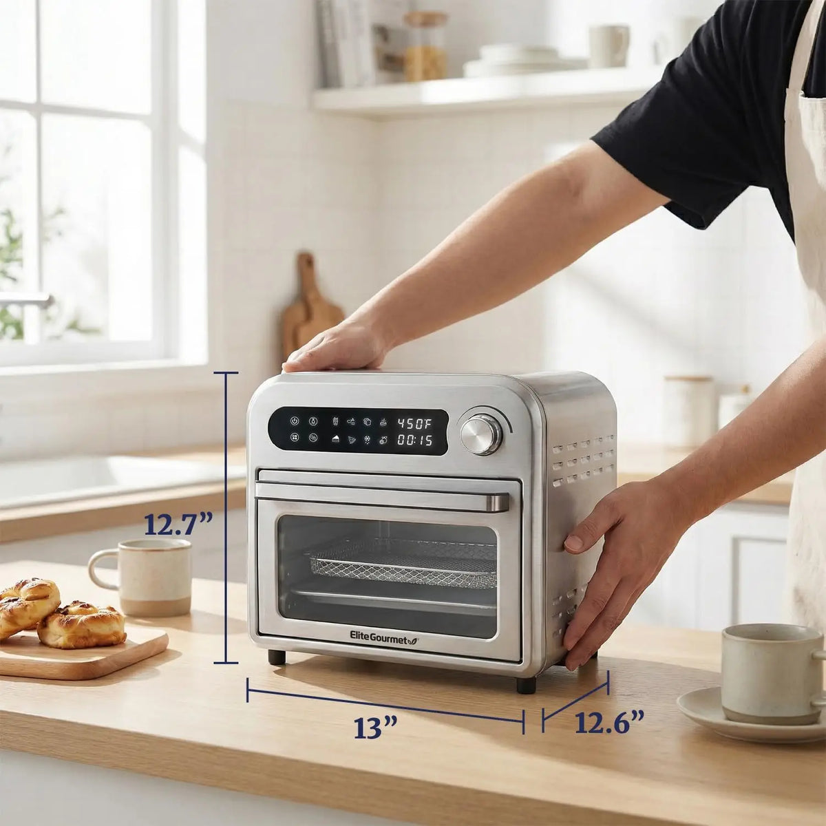 Programmable Air Fryer Convection Oven With Multiple Cooking Functions
