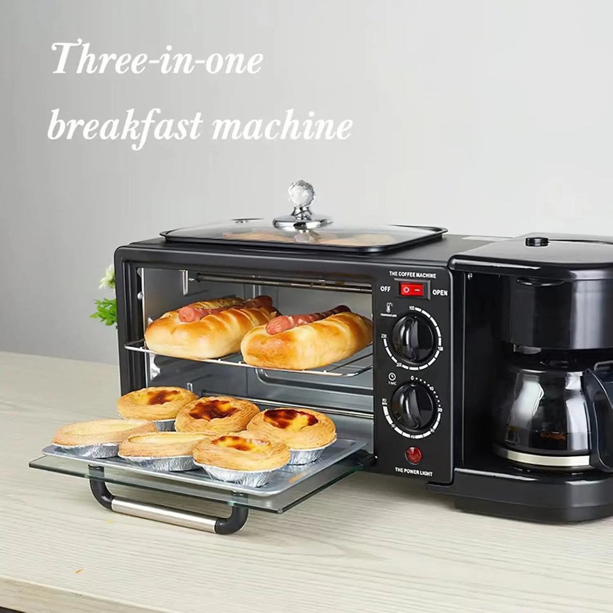 3 In 1 Breakfast Station Oven Coffee Maker And Skillet