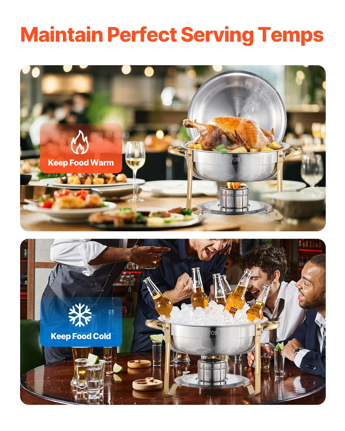 SucceBuy Stainless Steel Chafing Dish Buffet Set for Catering