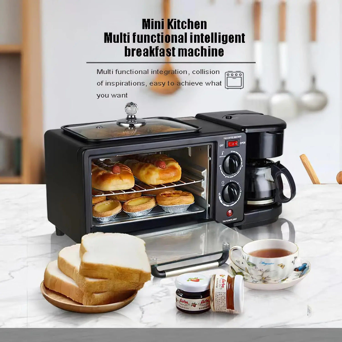 3 In 1 Breakfast Station Oven Coffee Maker And Skillet