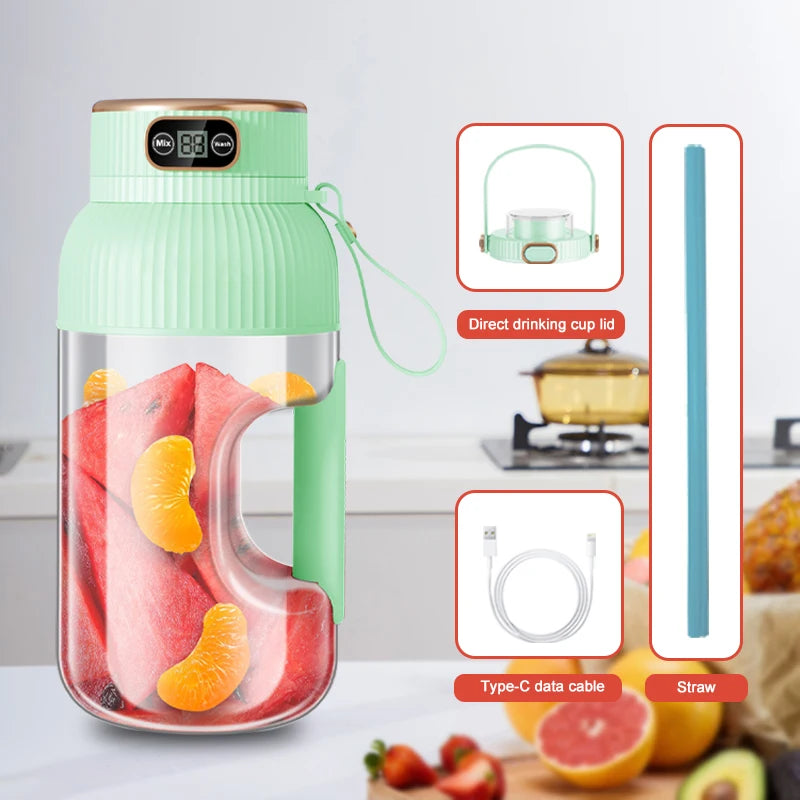 Portable Electric Juicer Blender With Automatic Pulp Ejection