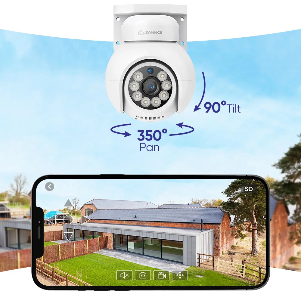 SANNCE 4K PoE Security Camera With Audio And Night Vision
