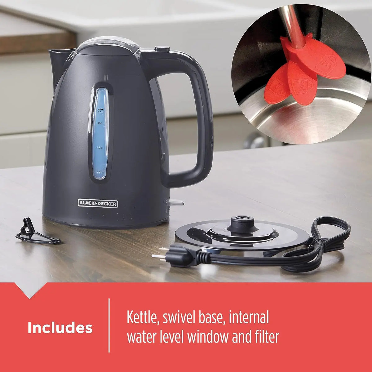 Cordless Electric Kettle With Rapid Boil And Auto Shutoff